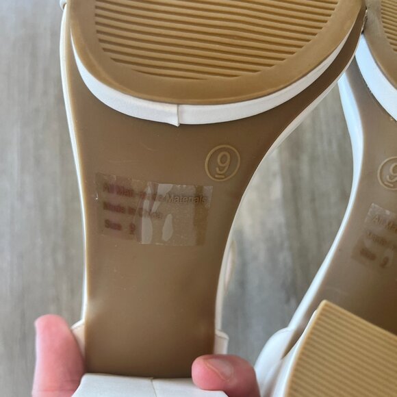Womens Fashion Nova White Block Heels - 9 - Picture 10 of 10